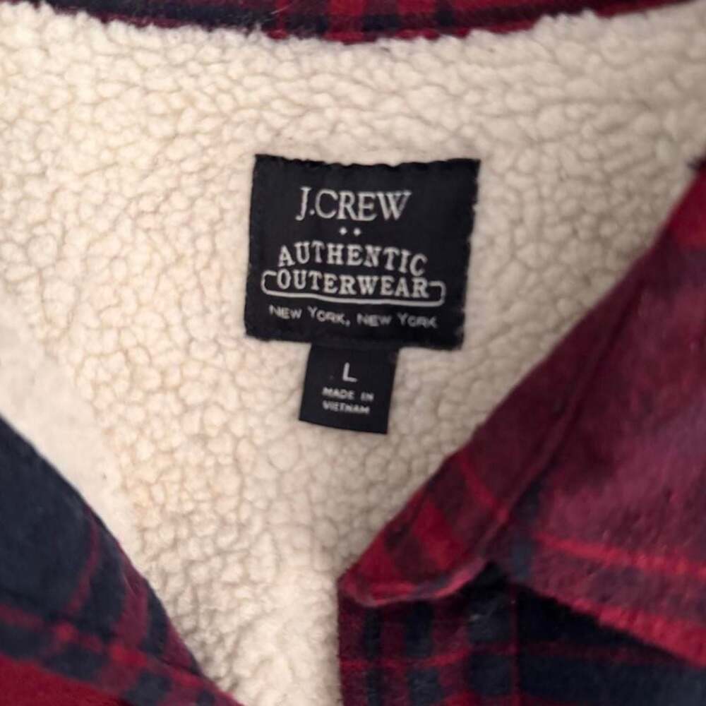 J.Crew Authentic Outerwear Sherpa-Lined Flannel Shirt Jacket
